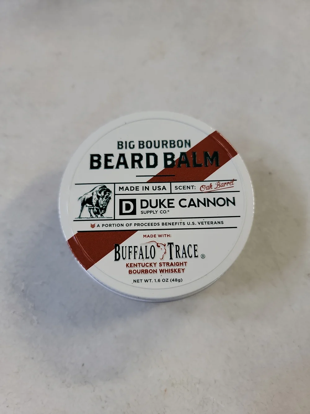 Duke Cannon Big Bourbon Beard Balm - Oak Barrel Scent (White, Brown)